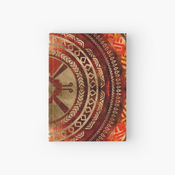 Hunab Ku Mayasymbol Gebrannte Orange und Gold Notizbuch