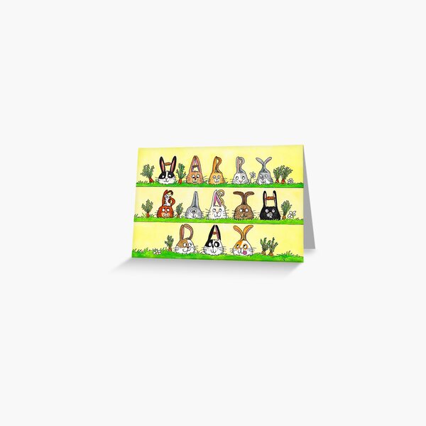 Happy Birthday Bunnies Greeting Card
