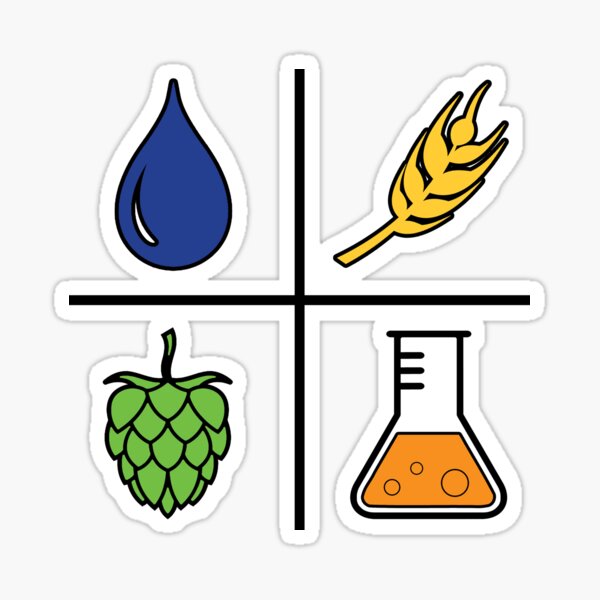Item preview, Home brew beer, water, barley, hops, yeast, colored designed and sold by We-Made-This.