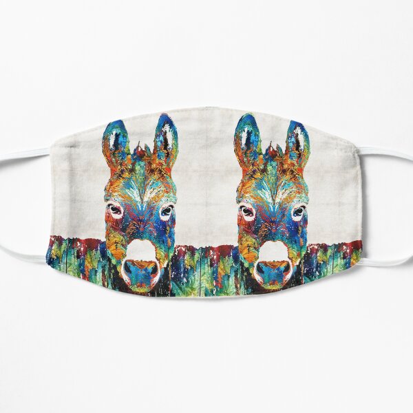 Colorful Donkey Art - Mr. Personality - By Sharon Cummings Mask