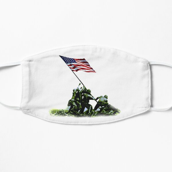 American War Flag. USA, Raising the Colours, Iwo Jima, America, Americana, WW2, WWII. Mask