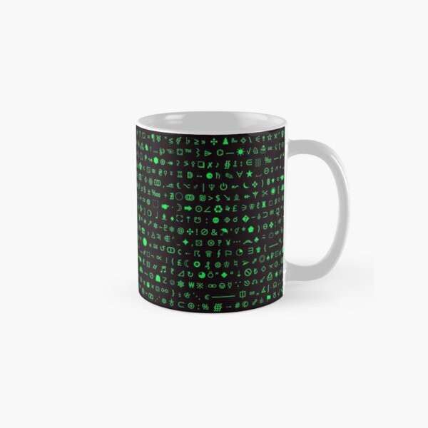 Esoteric symbols mug - Unicode special characters - green/terminal Classic Mug