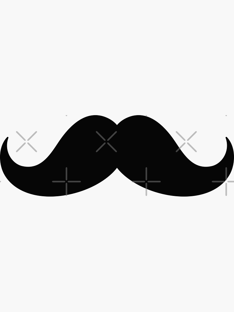 "Mustache" Sticker by Redbubble