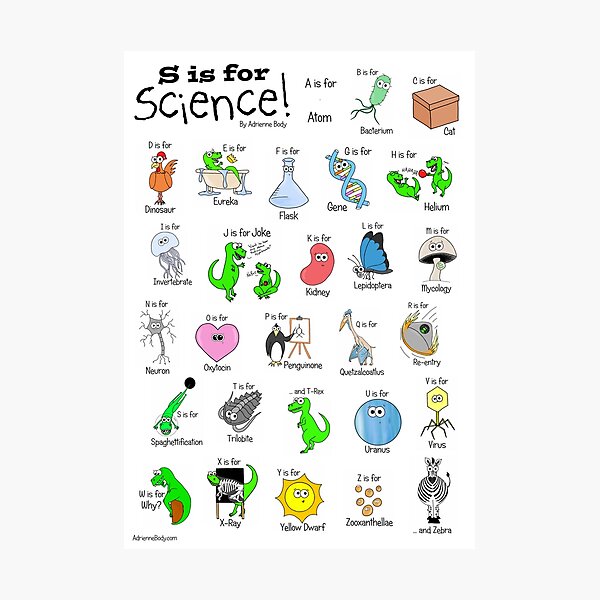 Item preview, Science ABC Poster - from the book S is For Science designed and sold by Adrienne Body.