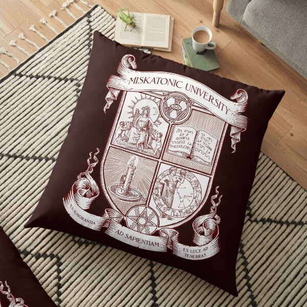 Miskatonic University Coat of Arms Floor Pillow