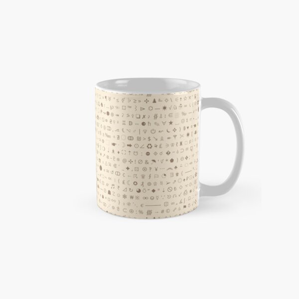 Esoteric symbols mug - Unicode special characters - brown/parchment Classic Mug