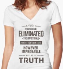 Detective Quotes Women's Fitted V-Neck T-Shirt