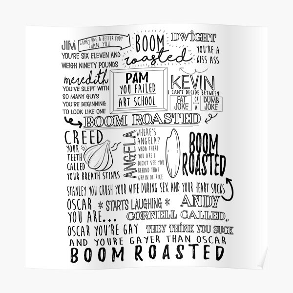 "Boom Roasted" Poster for Sale by bookishash Redbubble