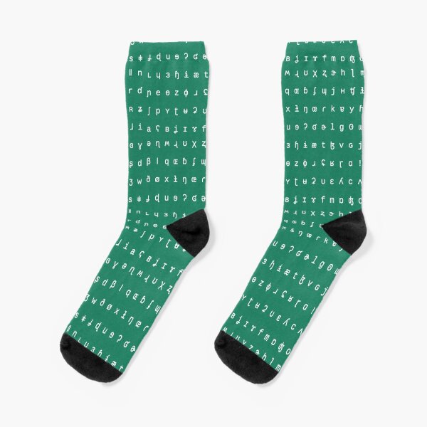 IPA socks - teal and white Socks