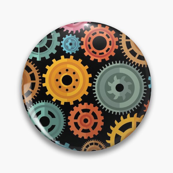 Item preview, Colorful Gears Pattern designed and sold by AnastasiaDesign.