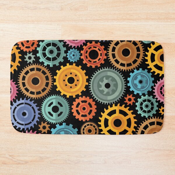 Item preview, Colorful Gears Pattern designed and sold by AnastasiaDesign.