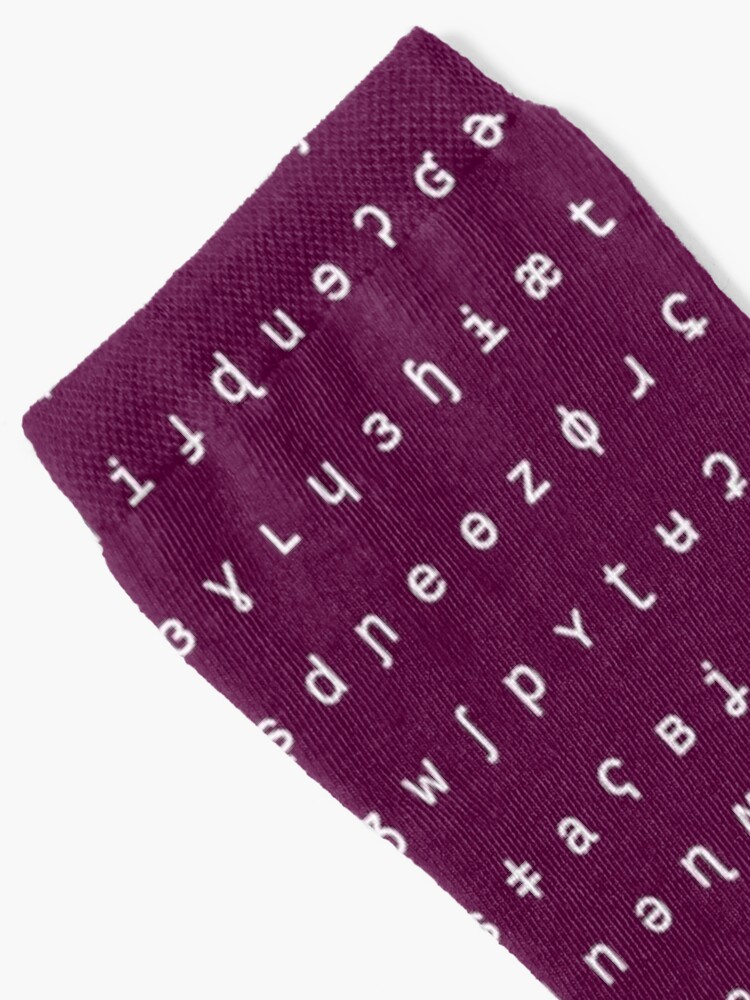 Alternate view of IPA socks - plum and white Socks