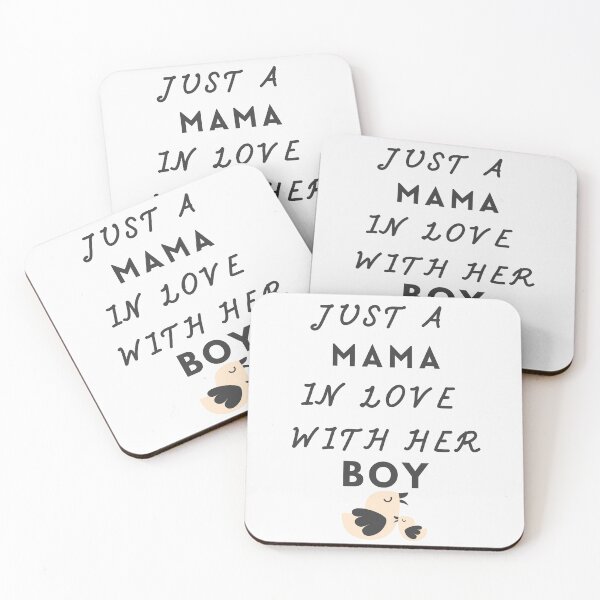 Item preview, Just A Mama In Love With Her Boy | Matching Mom and Son Set designed and sold by Oussamamehenni.