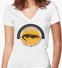 crikey remember the man Women's Fitted V-Neck T-Shirt