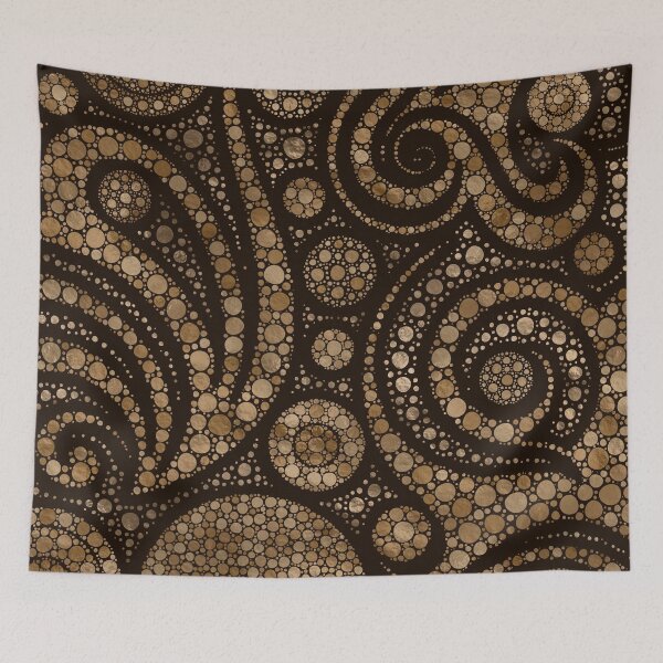 Item preview, Dot Art Abstract Pastel Golds #2 designed and sold by k9printart.