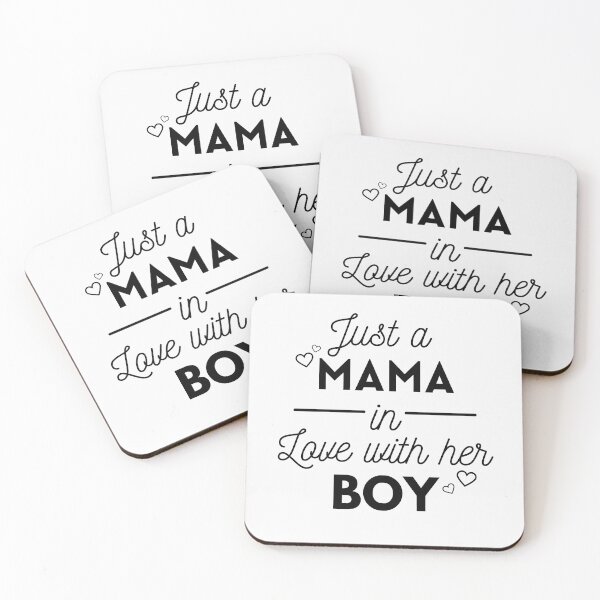 Item preview, Just A Mama In Love With Her Boy | Matching Mom and Son Set designed and sold by Oussamamehenni.