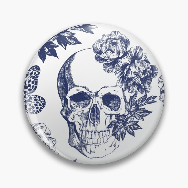 Item preview, Skull with roses and flowers designed and sold by DagmarG.