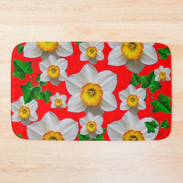 Item preview, SPRING WHITE DAFFODILS IN  RED GARDEN  designed and sold by sharlesart.