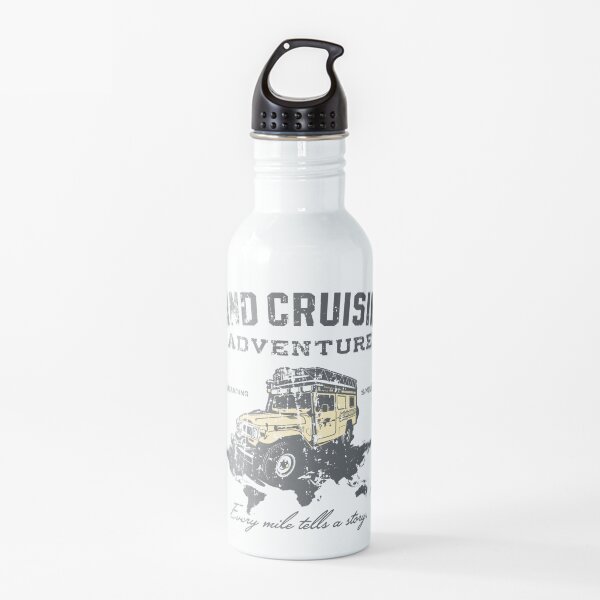Every Mile Tells a Story - grey print Water Bottle