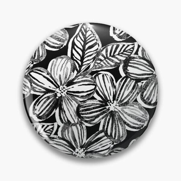 Item preview, Bold Textured Black and White Linework Floral designed and sold by micklyn.