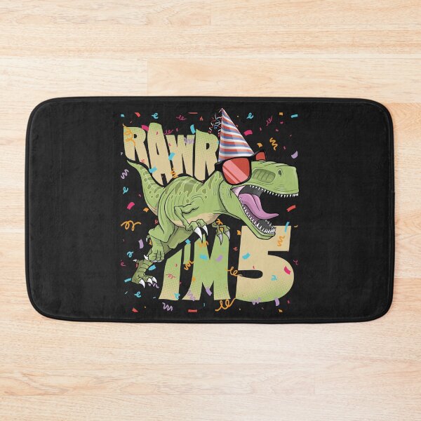 Item preview, Kids 5th Birthday, 5 Year Old Print. T-Rex, Dinosaur Rawr I'm 5 Graphic designed and sold by PackAPunch.