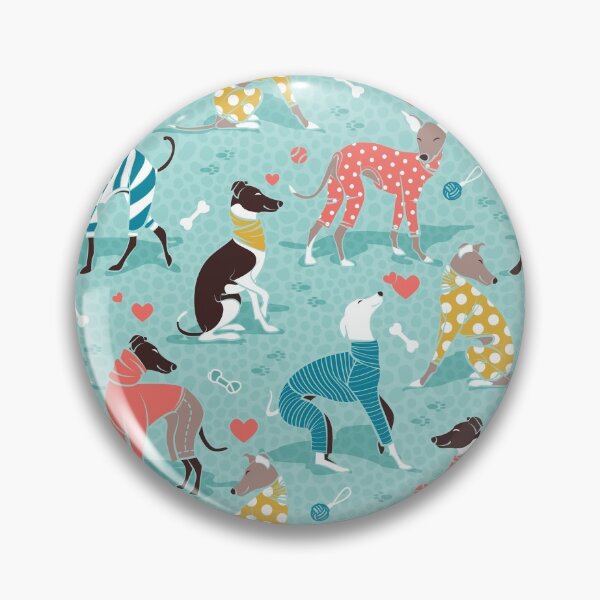 Item preview, Greyhounds dogwalk // aqua background designed and sold by SelmaCardoso.