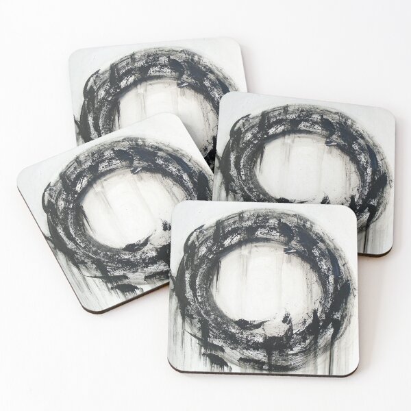 Item preview, Large Black and White Abstract Circle Wall Art ZEN designed and sold by hollyanderson.