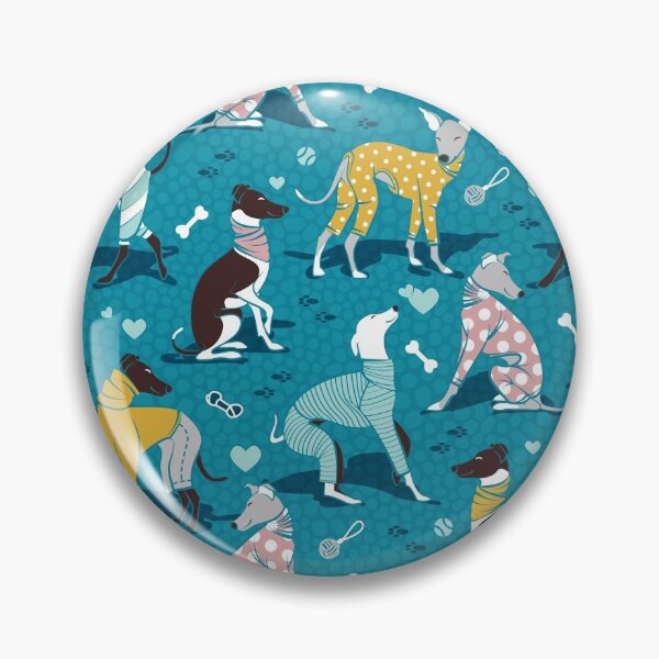 Item preview, Greyhounds dogwalk // turquoise background designed and sold by SelmaCardoso.