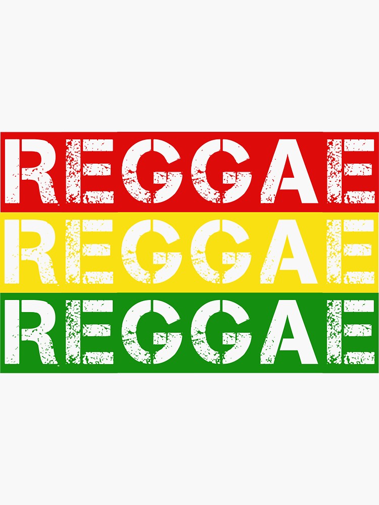 "REGGAE REGGAE REGGAE, RASTA FLAG" Sticker for Sale by ReggaeArt