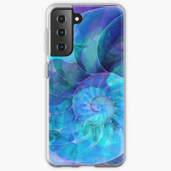 Blaue Meeresschnecke von Sharon Cummings Samsung Galaxy Flexible Hülle