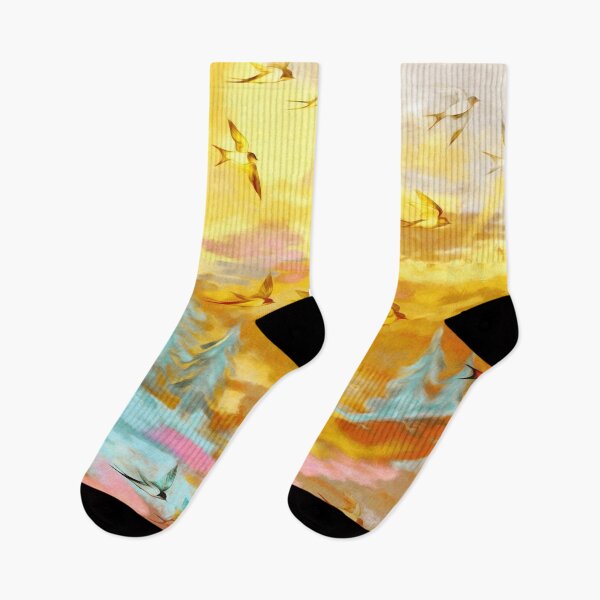 Item preview, Abstract Landscape with Swallows at Sunset designed and sold by micklyn.