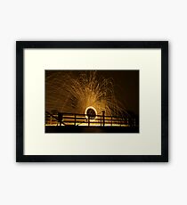 Circles and Sparks Framed Print