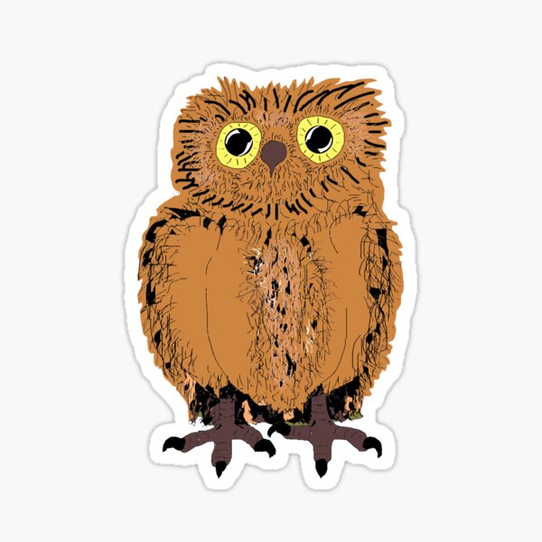 Chouette un Hibou! version Brown Sticker
