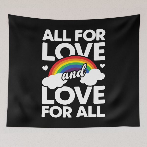 Item preview, All for Love and Love for All LGBT Gay Pride Shirt for Men Women Boys Girls designed and sold by LiqueGifts.