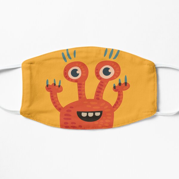 Cute Orange Monster Is Funny Too Mask