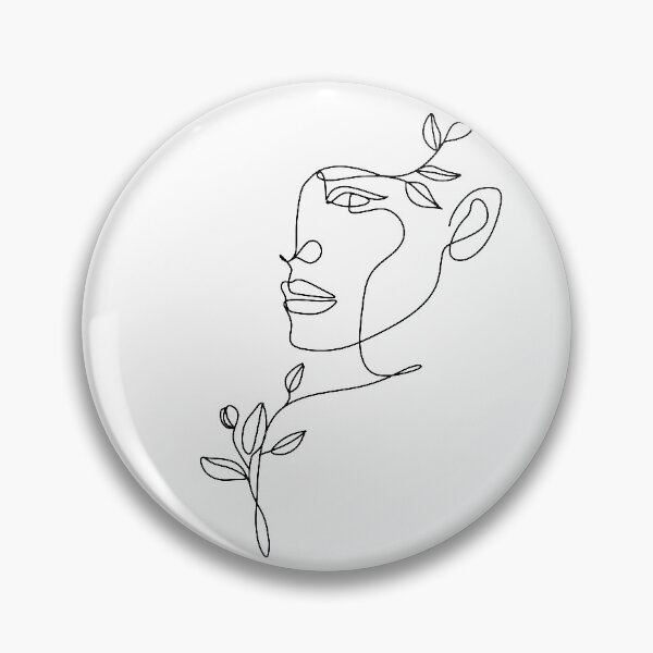 Item preview, Nature woman head. Line art female face designed and sold by OneLinePrint.