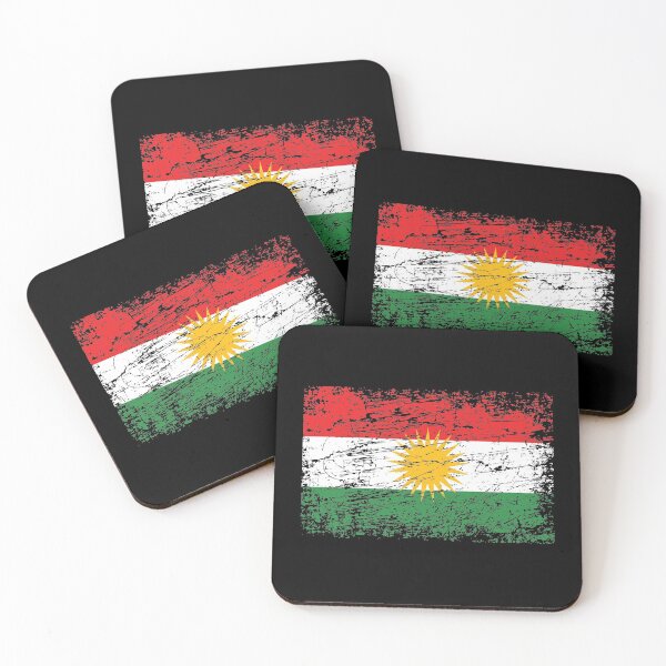 Item preview, Kurdistan Kurdish flag flag used-look designed and sold by GeogDesigns.