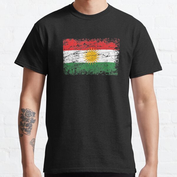 Kurdistan kurdisch Flagge Fahne used-look Classic T-Shirt