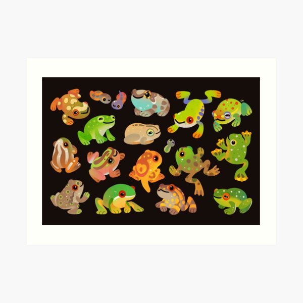 Tree frog - dark Art Print