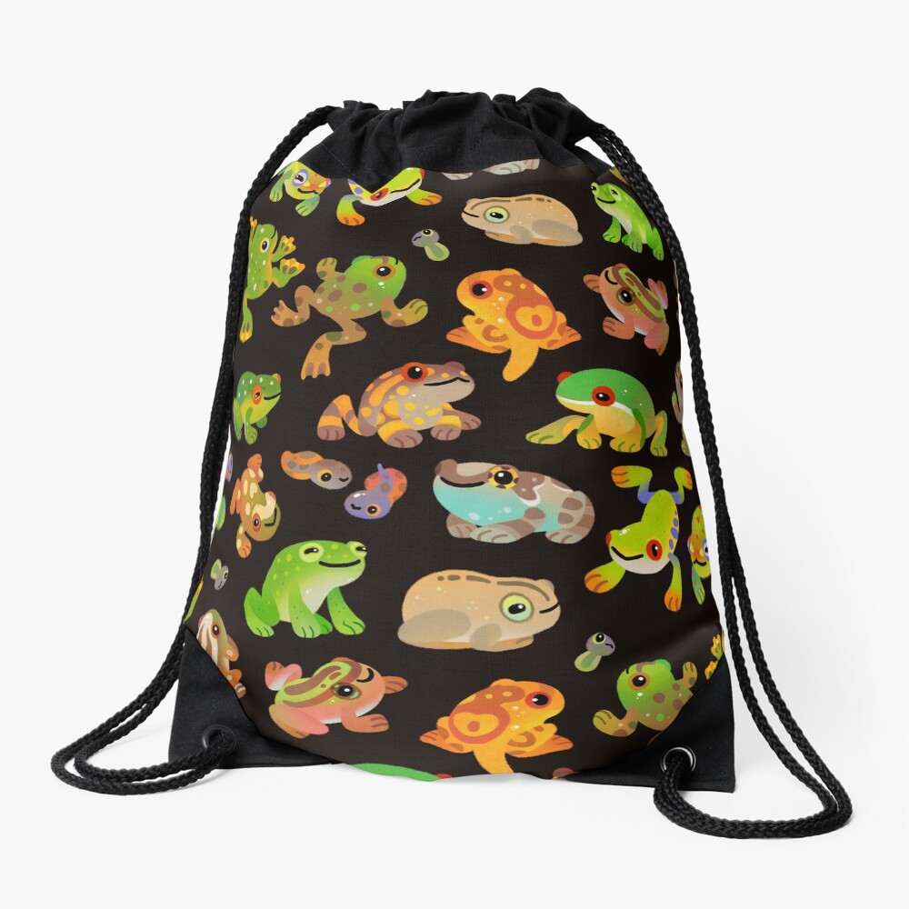 Tree frog - dark Drawstring Bag