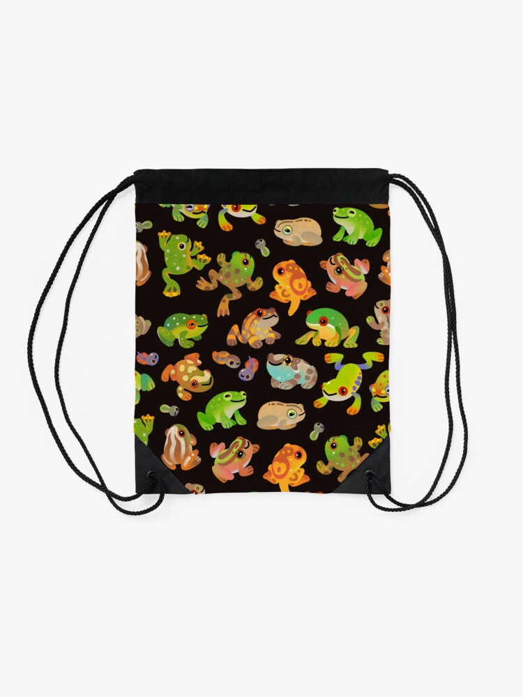 Alternate view of Tree frog - dark Drawstring Bag