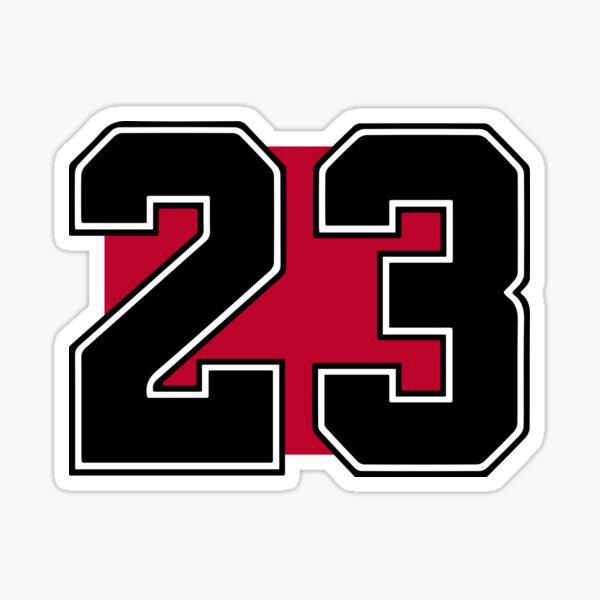 Iconic Number 23 V1 Sticker by abelpronet