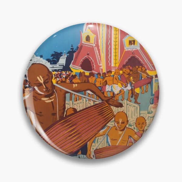 Item preview, Festividad de Carro en Puri vintage travel poster designed and sold by stickart-marek.