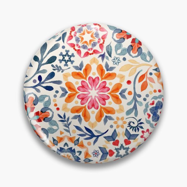 Item preview, Watercolor Kaleidoscope Floral - desaturated designed and sold by micklyn.