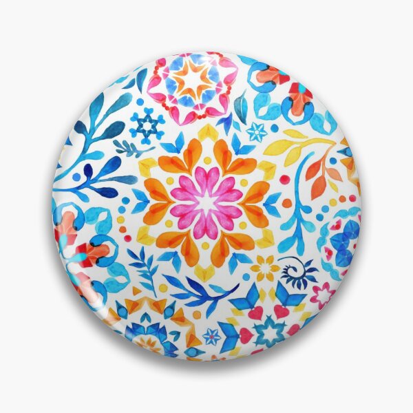 Item preview, Watercolor Kaleidoscope Floral - brights designed and sold by micklyn.