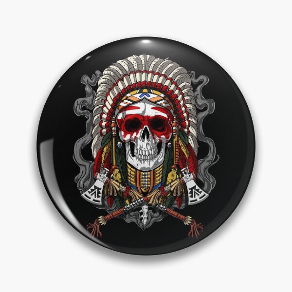 Artikelvorschau, Native American Chief Skull entworfen und verkauft von underheaven.