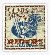 wave riders tiki bar Sticker