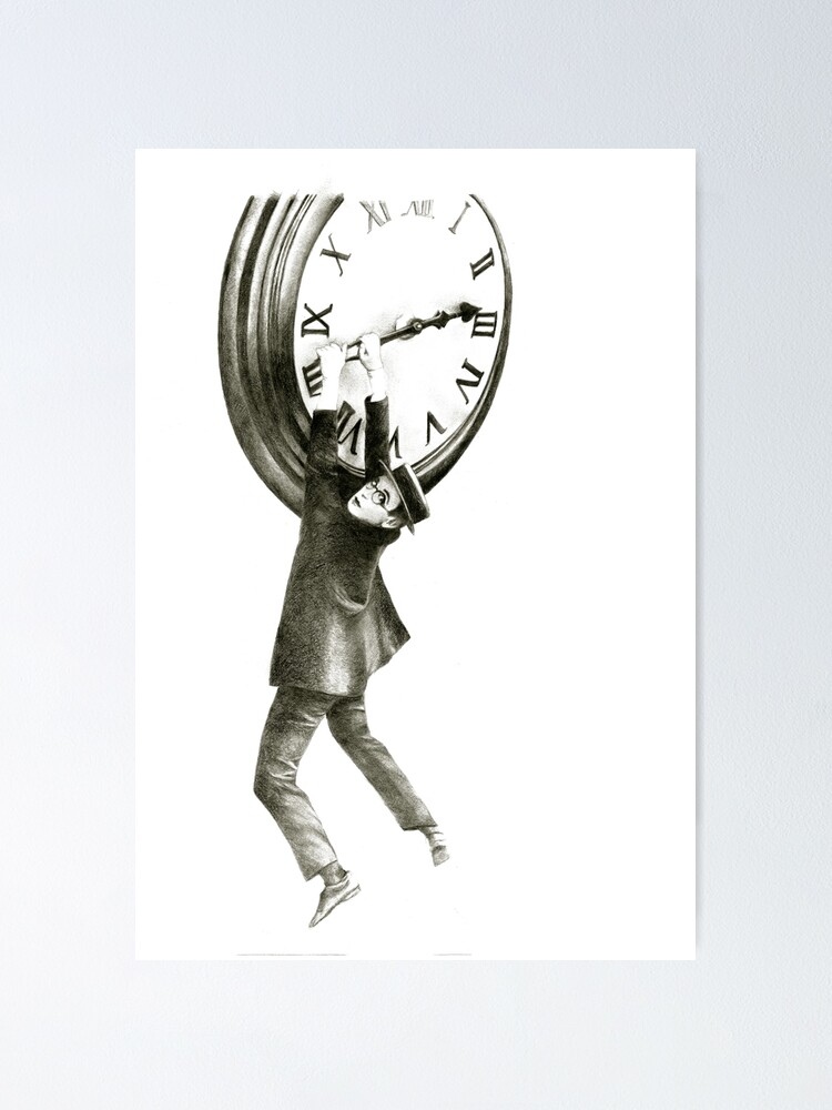 Ich Mochte Die Zeit Anhalten Eine Hommage An Harold Lloyd Poster Von Art Koncept Redbubble