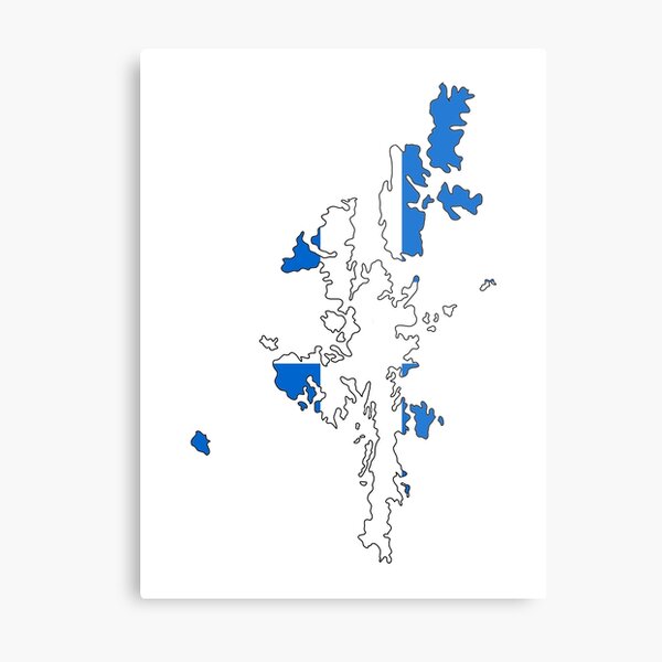 Item preview, Shetland Islands Map with Flag designed and sold by Havocgirl.