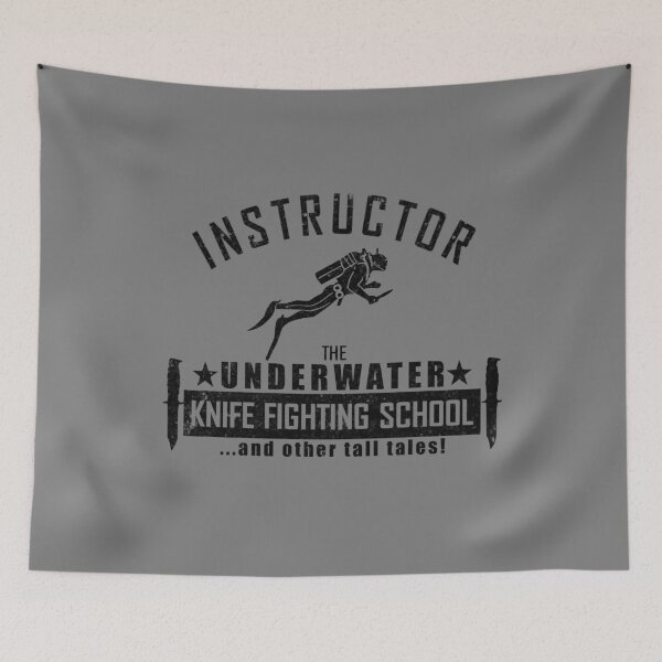 Item preview, The Underwater Knife Fighting School (distressed) designed and sold by StrongVlad.